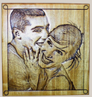 gravure en bois portrait