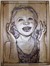 gravure bois portrait enfant