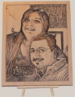 portrait en bois anniversaire de mariage